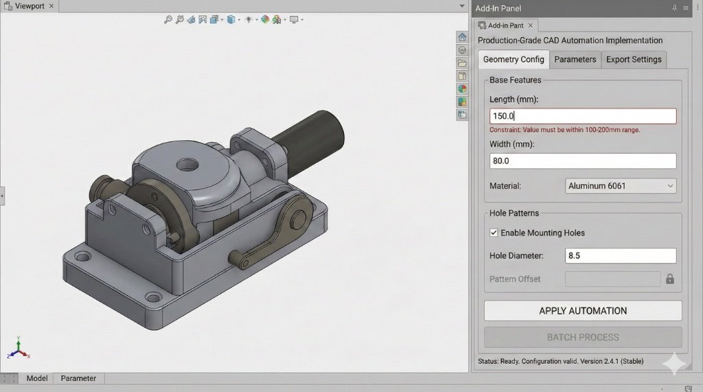 Production-Grade CAD Automation Implementation