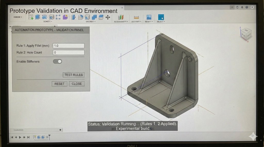 Prototype Validation in CAD Environment