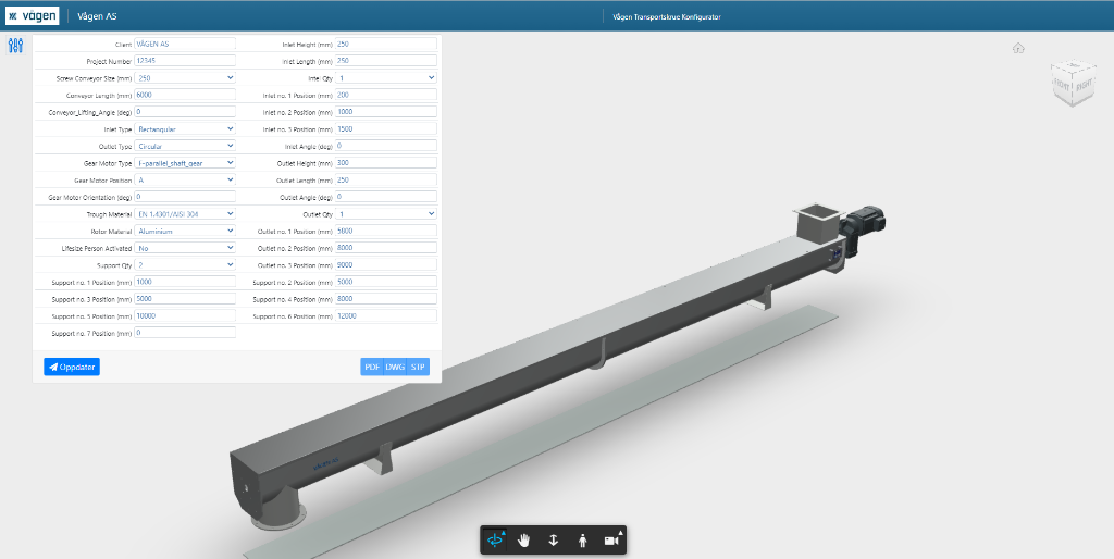 Web-Based Conveyor Configurator
